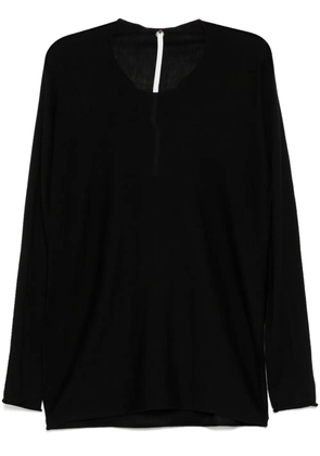 Label Under Construction raw edge T-shirt - Black