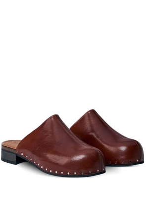 OUR LEGACY leather slippers - Brown