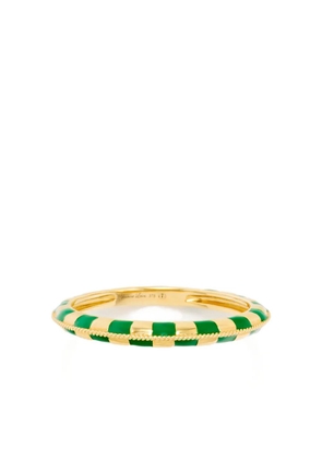 Yvonne Léon 9K yellow gold check-pattern ring
