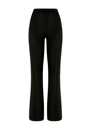 Missoni glitter-knit flared trousers - Black