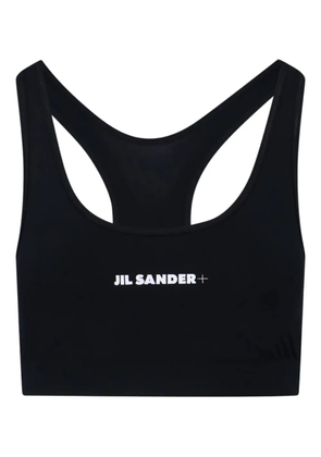 Jil Sander racer-back logo top - Black
