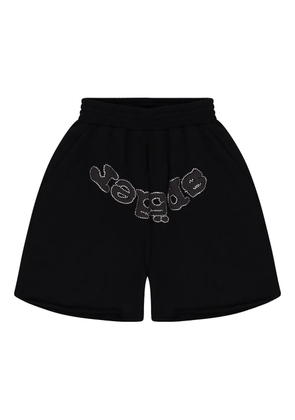 SP5DER OG Web V2 Rhinestone shorts - Black