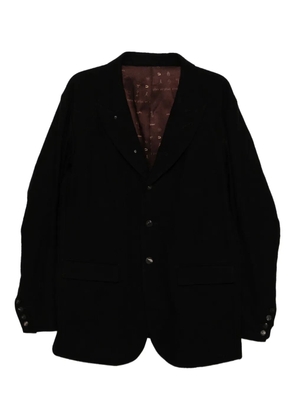 Devoa button-embellished wool blazer - Black