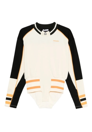 Patrizia Pepe stripe-detail top - Neutrals