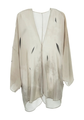 YANGKEHAN V-neck silk blouse - Neutrals