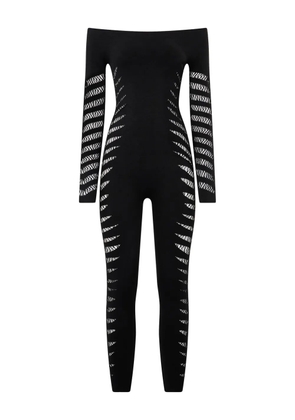 Roberto Cavalli ripped-effect jumpsuit - Black