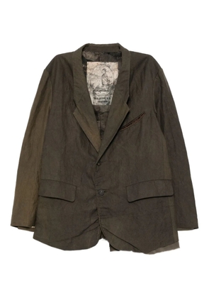 Ziggy Chen distressed dyed blazer - Brown