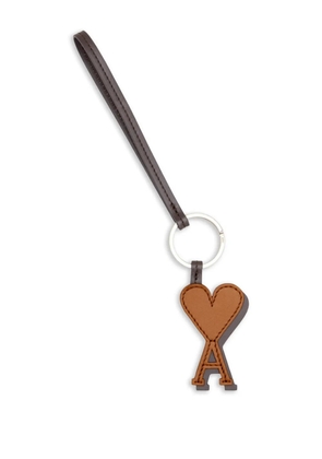 AMI Paris Ami De Coeur keyring - Brown