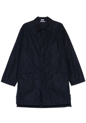 Thom Browne logo-print parka - Blue