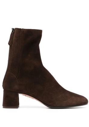 Aquazzura Saint Honore 50mm suede boots - Brown