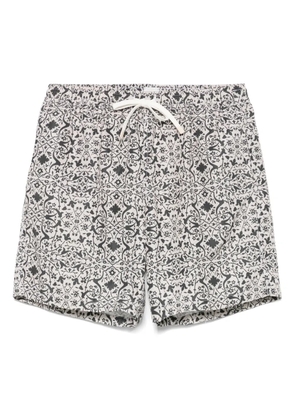 Eleventy floral-print swim shorts - Black