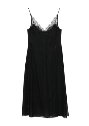 Carine Gilson Calais-Caudry lace maxi nightdress - Black