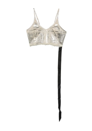 Rick Owens DRKSHDW frayed top - Silver