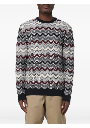 Missoni zigzag-pattern crew-neck sweater - Grey