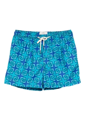 PENINSULA SWIMWEAR geometric-pattern swim shorts - Blue