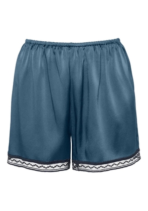 ERES Pretty lace-trim silk pajama shorts - Blue