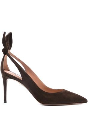 Aquazzura bow-detail heeled pumps - Brown