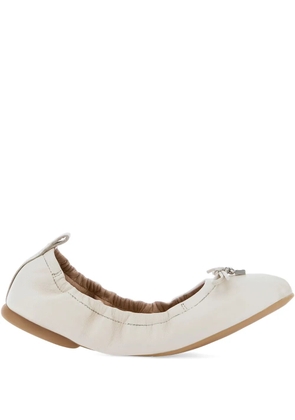 Hogan leather ballerina shoes - White