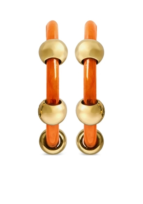 La DoubleJ studded hoop earrings - Gold