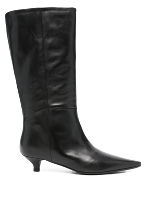 Thea Mika pointed-toe leather boots - Black
