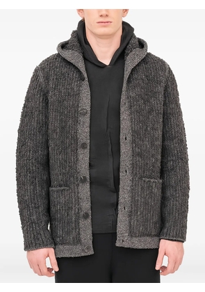 Label Under Construction hooded buttoned hoodie - Grey