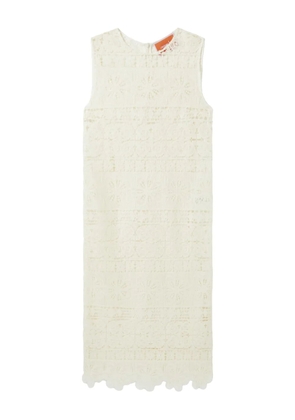 La DoubleJ lace-embroidered dress - Yellow