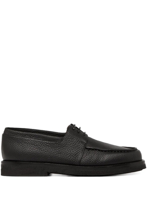 Marsèll pebble-grain leather boat shoes - Black