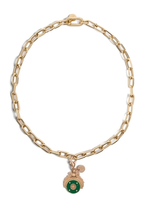 La DoubleJ medallion charm pendant - Gold