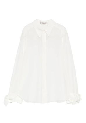 Dorothee Schumacher tie-cuff crepe top - White