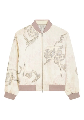 DRIES VAN NOTEN embroidered bomber jacket - Neutrals