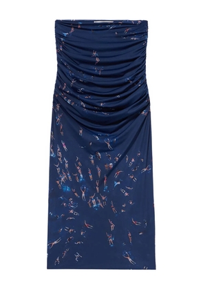 Blumarine swimmers-print midi skirt - Blue
