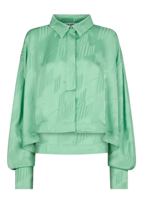 The Attico embossed-pattern blouse - Green