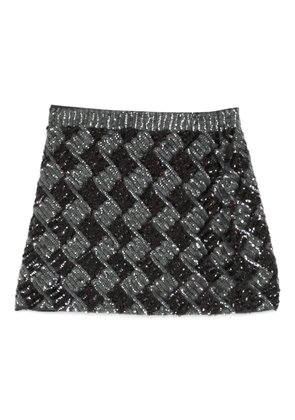 P.A.R.O.S.H. sequin-embellished mini skirt - Grey