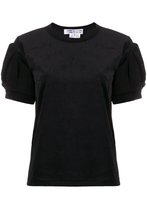 Comme Des Garçons Comme Des Garçons textured puff sleeve T-shirt - Black