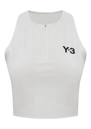 Y-3 zip-front logo top - Grey