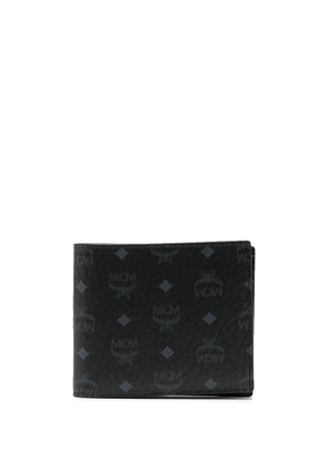 MCM small monogram-print bi-fold wallet - Black