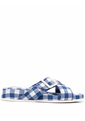 Camper Atonik gingham-check sandals - Blue