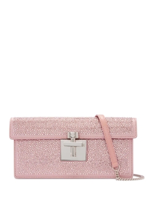 Oscar de la Renta Alibi crystal-embellished clutch bag - Pink