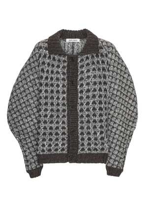 Henrik Vibskov diamond-pattern cardigan - Brown