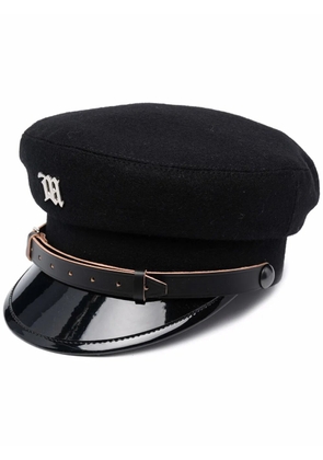 MISBHV logo-plaque baker boy cap - Black