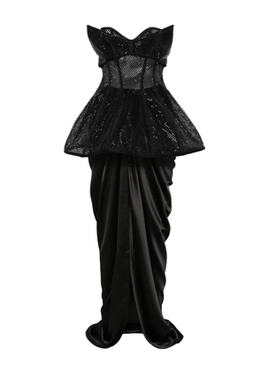 MITILIANE COUTURE crystal-embellished corset and maxi skirt set - Black