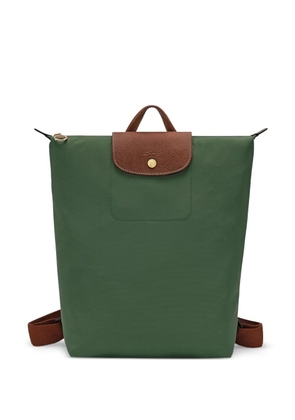 Longchamp logo-plaque backpack - Green