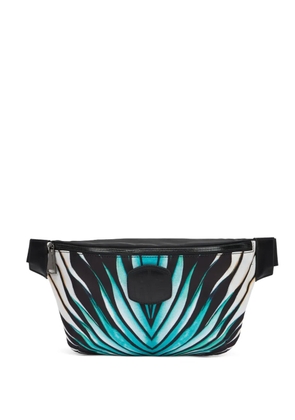 Roberto Cavalli leaf-print belt bag - Blue