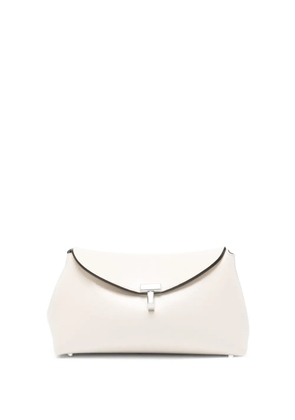 TOTEME T-lock naplack clutch - White