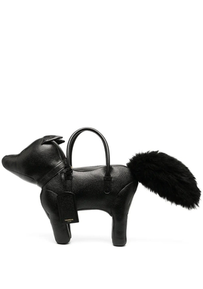 Thom Browne FOX BAG IN PEBBLE GRAIN LEATHER - Black