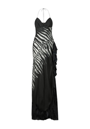 Roberto Cavalli zebra-print maxi dress - Black