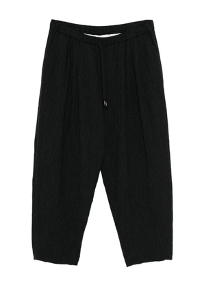 CALMLENCE double pleated tapered trousers - Black