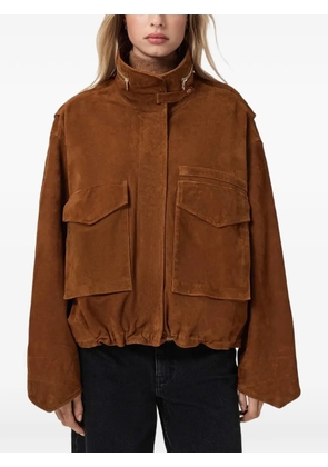 AllSaints Clay funnel-neck jacket - Brown