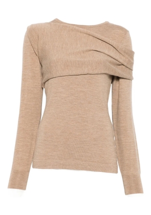 P.A.R.O.S.H. draped-shoulder sweater - Neutrals