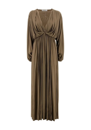 Philosophy Di Lorenzo Serafini draped V-neck maxi dress - Brown